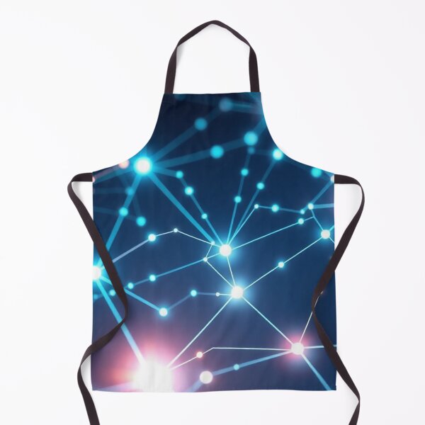 Item preview, Blue Pink Neon Network Connection Art designed and sold by IntelliMindDesigns.