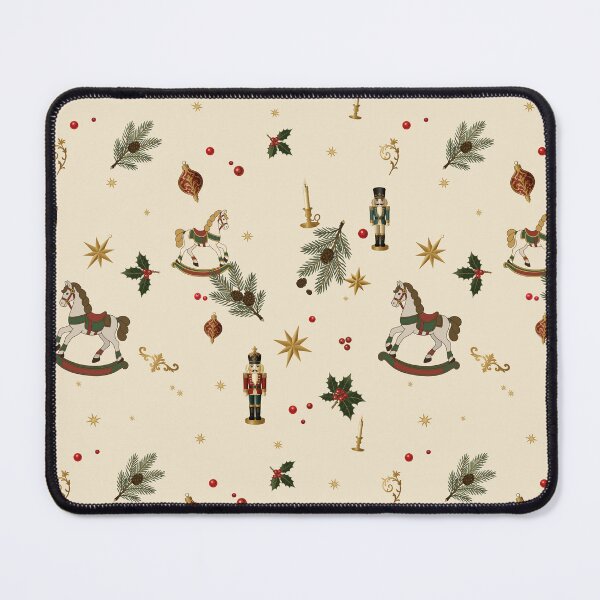 Item preview, Rocking Horse and Nutcracker Christmas Toss — Vintage Ivory designed and sold by NATHA PALETTE.