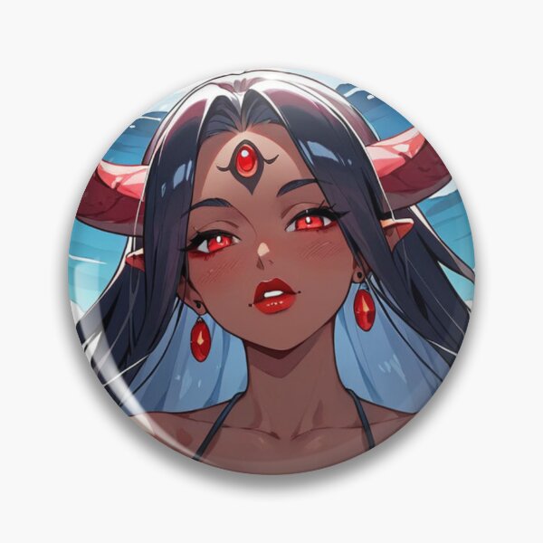 Item preview, Horned Siren Portrait | Demon Girl Beach Day designed and sold by KasaHunterHarem.