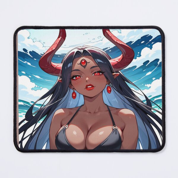 Item preview, Horned Siren Portrait | Demon Girl Beach Day designed and sold by KasaHunterHarem.