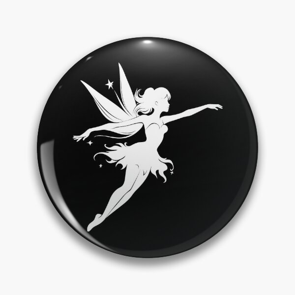 Item preview, White Flying Fairy Silhouette Design designed and sold by pattern-archive.