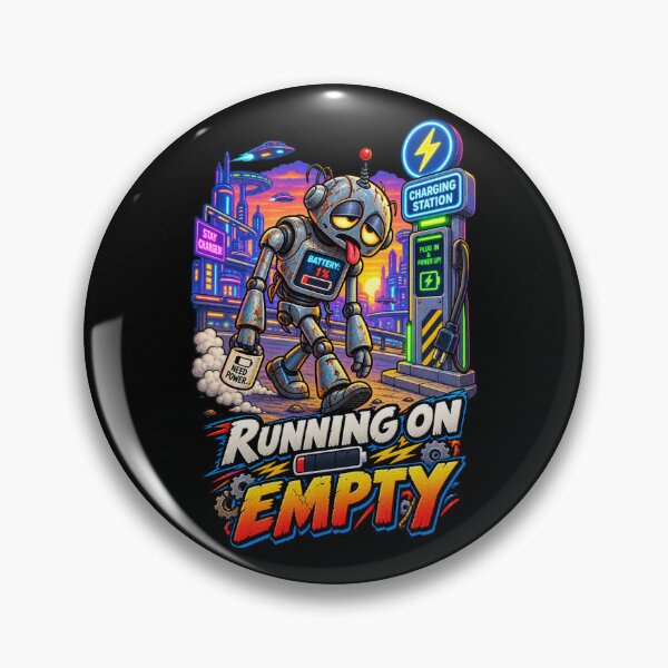 Item preview, Running On Empty Funny Robot designed and sold by takeitliterally.com.