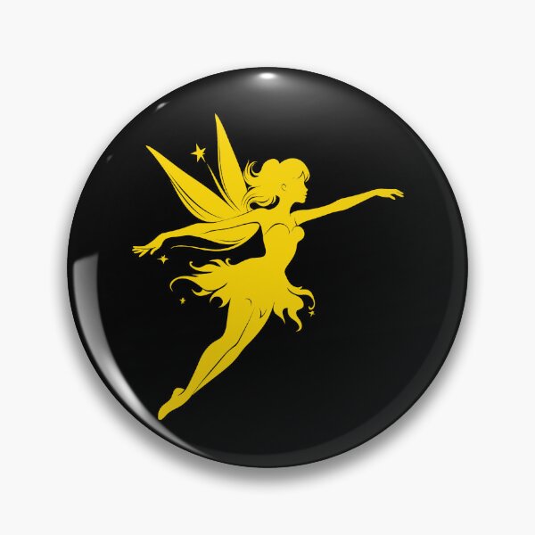 Item preview, Gold Flying Fairy Silhouette Design designed and sold by pattern-archive.