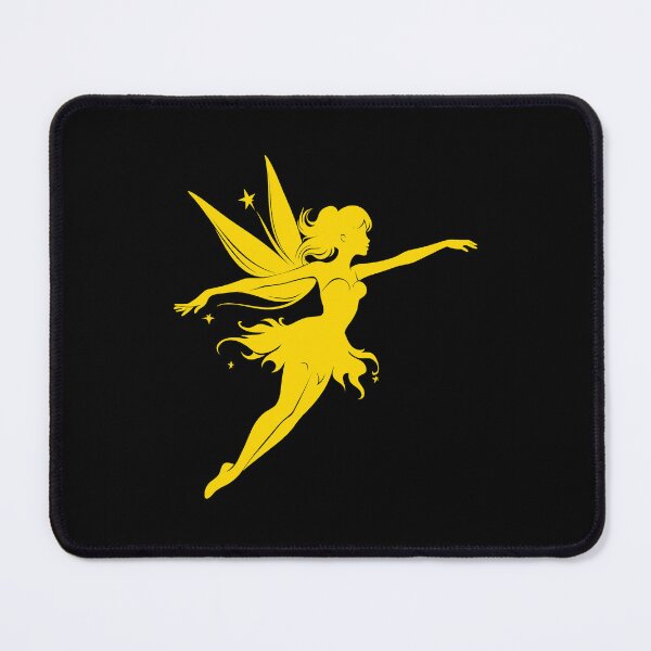 Item preview, Gold Flying Fairy Silhouette Design designed and sold by pattern-archive.