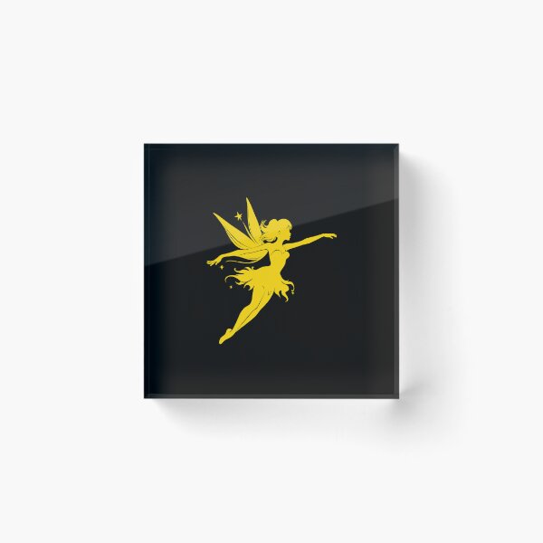 Item preview, Gold Flying Fairy Silhouette Design designed and sold by pattern-archive.