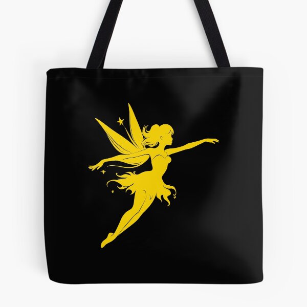 Item preview, Gold Flying Fairy Silhouette Design designed and sold by pattern-archive.
