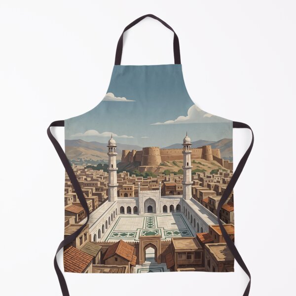 Item preview, Peshawar, Pakistán: Arte de viajes vintage – Fuerte Bala Hissar y Ciudad Vieja designed and sold by Bomax121.