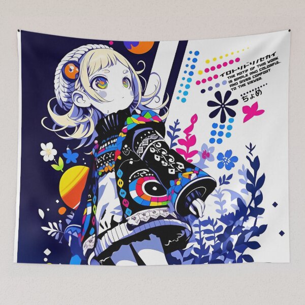 Item preview, Colorful Cyberpunk Anime Girl – Vibrant Japanese Streetwear Art designed and sold by Dyan4.