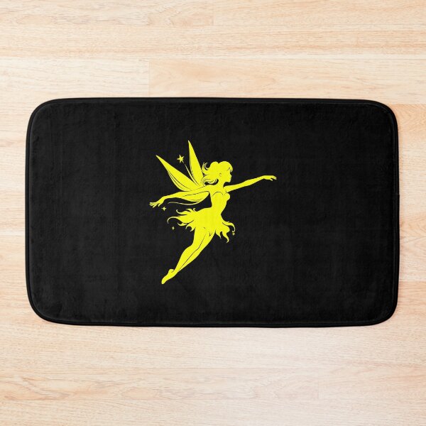 Item preview, Yellow Flying Fairy Silhouette Design designed and sold by pattern-archive.