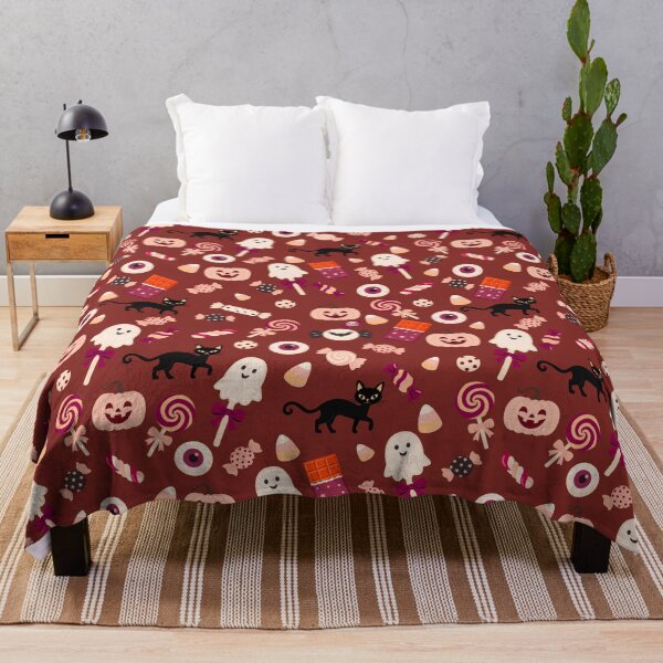 Item preview, Trick or Treat Sweets – Cute Halloween Candy & Black Cat Pattern | Red designed and sold by Frohyou.