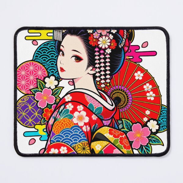Item preview, Neon Kyoto Maiko – Japanese Pop Art & Traditional Patterns designed and sold by アミヤジャ.