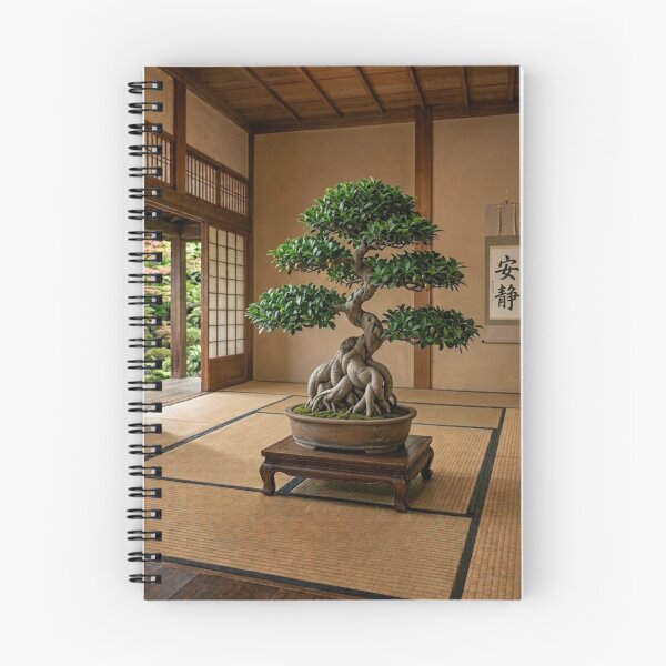 Item preview, Ginseng Ficus Bonsai Art Print - Traditional Tatami Room Decor designed and sold by Purrfecta.