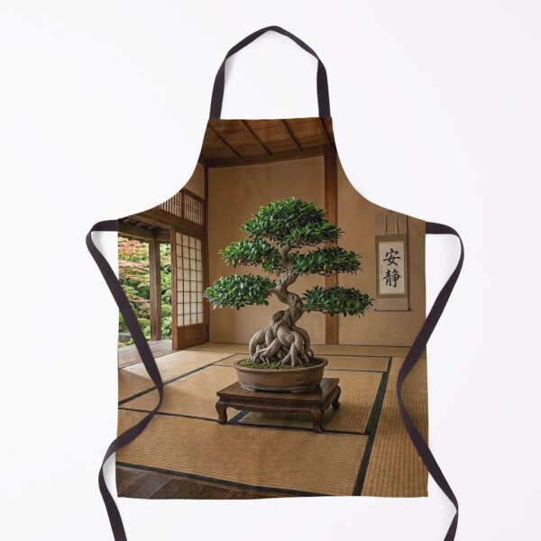 Item preview, Ginseng Ficus Bonsai Art Print - Traditional Tatami Room Decor designed and sold by Purrfecta.