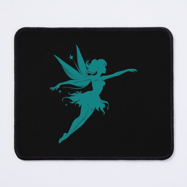 Item preview, Teal Flying Fairy Silhouette Design designed and sold by pattern-archive.