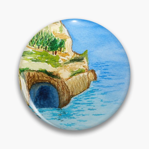 Item preview, Morgat Sea Cave – Brittany Watercolor | Morgat Cave, Brittany designed and sold by Mystic Fluid.