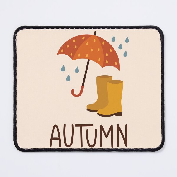 Item preview, Cozy Autumn Umbrella and Yellow Rain Boots Illustration designed and sold by BetweenForms.