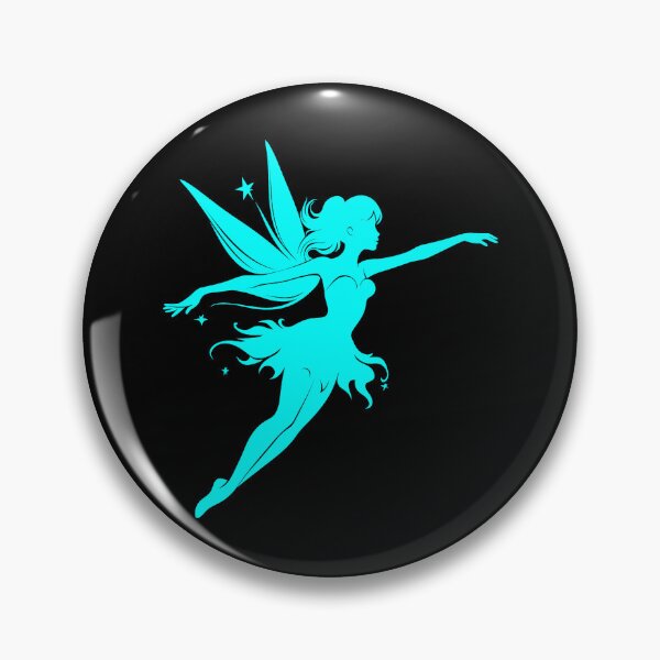 Item preview, Cyan Flying Fairy Silhouette Design designed and sold by pattern-archive.