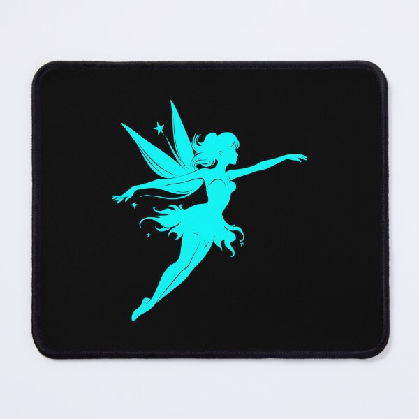 Item preview, Cyan Flying Fairy Silhouette Design designed and sold by pattern-archive.