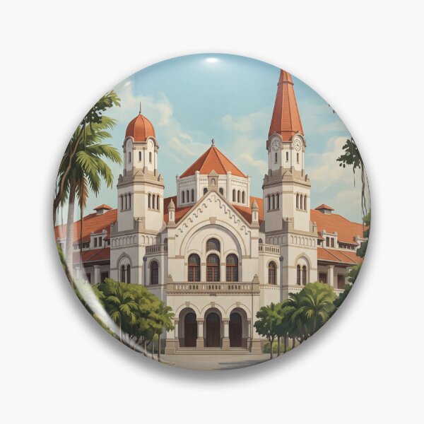 Item preview, Semarang Indonesia Vintage Travel Art – Blenduk Church & Kota Lama designed and sold by Bomax121.