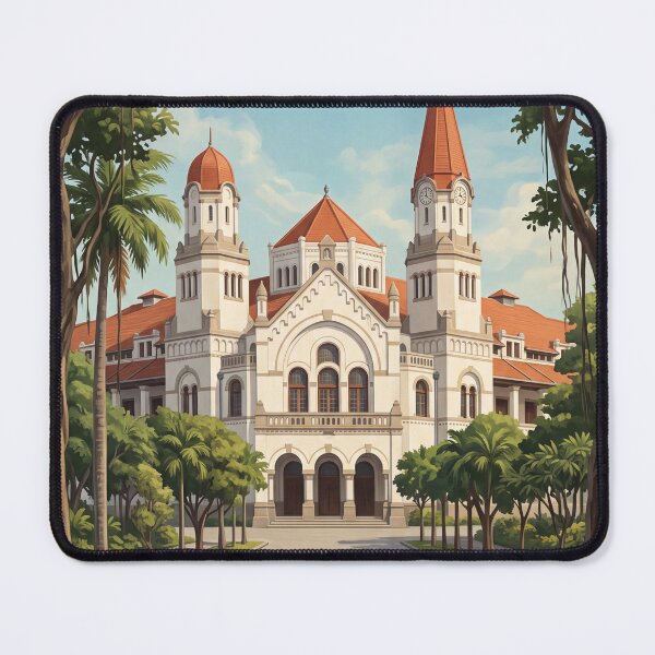 Item preview, Semarang Indonesia Vintage Travel Art – Blenduk Church & Kota Lama designed and sold by Bomax121.