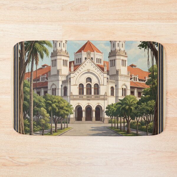 Item preview, Semarang Indonesia Vintage Travel Art – Blenduk Church & Kota Lama designed and sold by Bomax121.