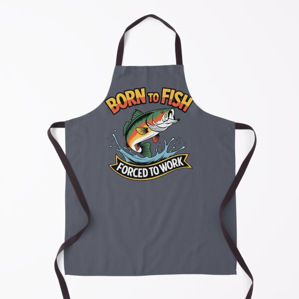 Item preview, Born to Fish Forced to Work designed and sold by MalwasBasket.