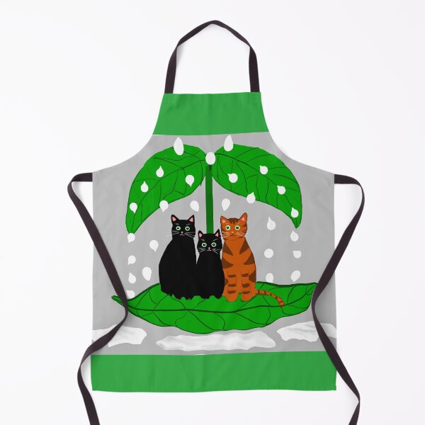 Item preview, Cats Sheltered by Raindrop Leaves designed and sold by Elaine M Hayward .