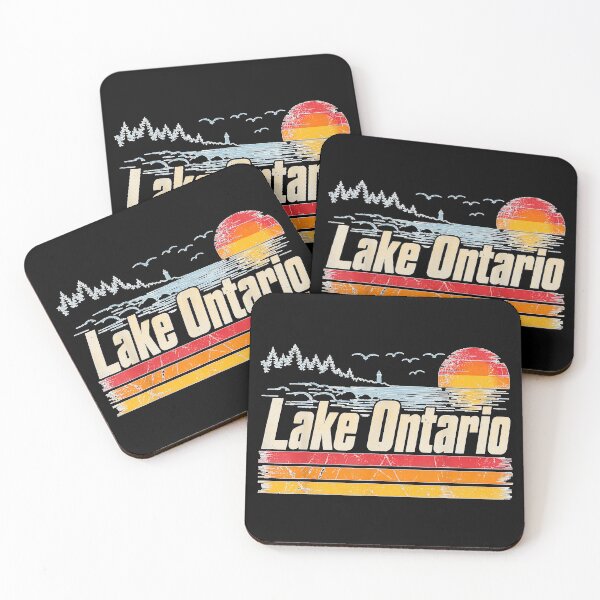 Item preview, Retro Sunset Great Lakes Lake Ontario designed and sold by SuziLope.