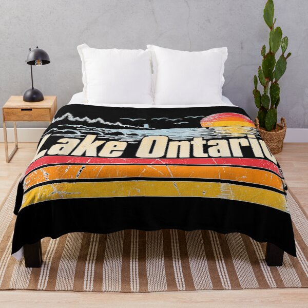 Item preview, Retro Sunset Great Lakes Lake Ontario designed and sold by SuziLope.