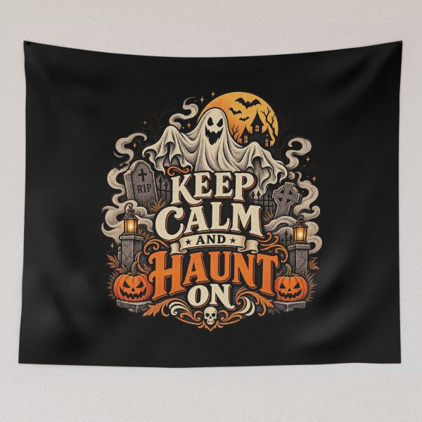 Item preview, Keep Calm and Haunt On Vintage Halloween Ghost designed and sold by afr-saad.