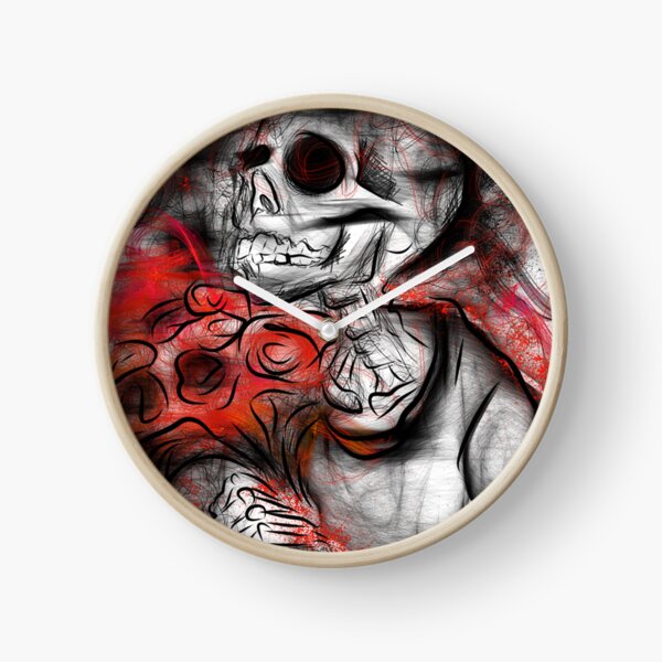 Item preview, gothic skeleton holding red roses illustration designed and sold by Jay21743ori.