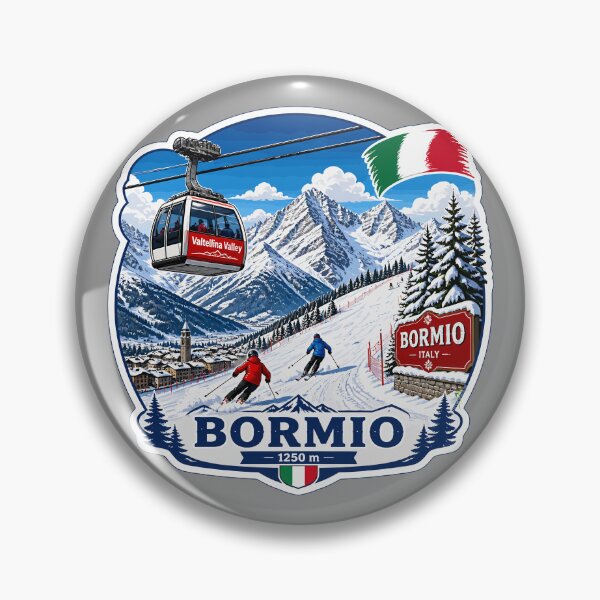 Item preview, Bormio Italy Italia Ski Skiing Italian Aples Sticker TShirt 04 designed and sold by OuterShellUK.