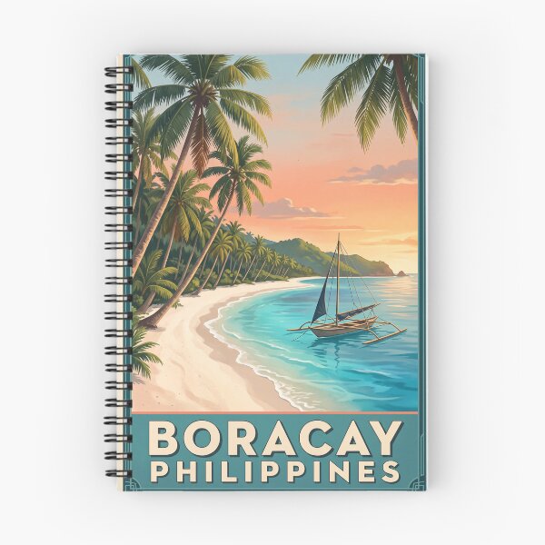 Item preview, Boracay Philippines Vintage Travel Art – White Beach & Island Paradise designed and sold by Bomax121.