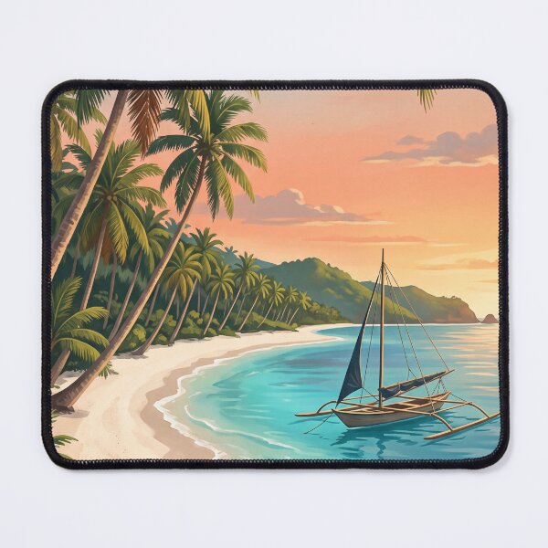 Item preview, Boracay Philippines Vintage Travel Art – White Beach & Island Paradise designed and sold by Bomax121.