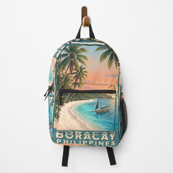 Item preview, Boracay Philippines Vintage Travel Art – White Beach & Island Paradise designed and sold by Bomax121.