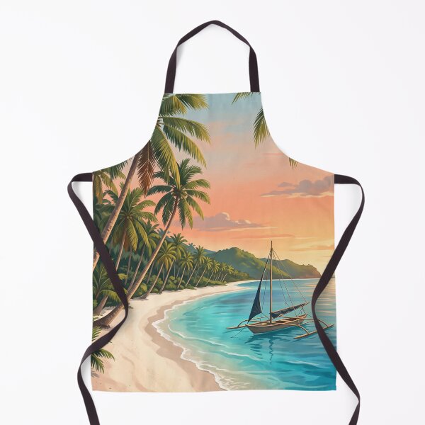 Item preview, Boracay Philippines Vintage Travel Art – White Beach & Island Paradise designed and sold by Bomax121.