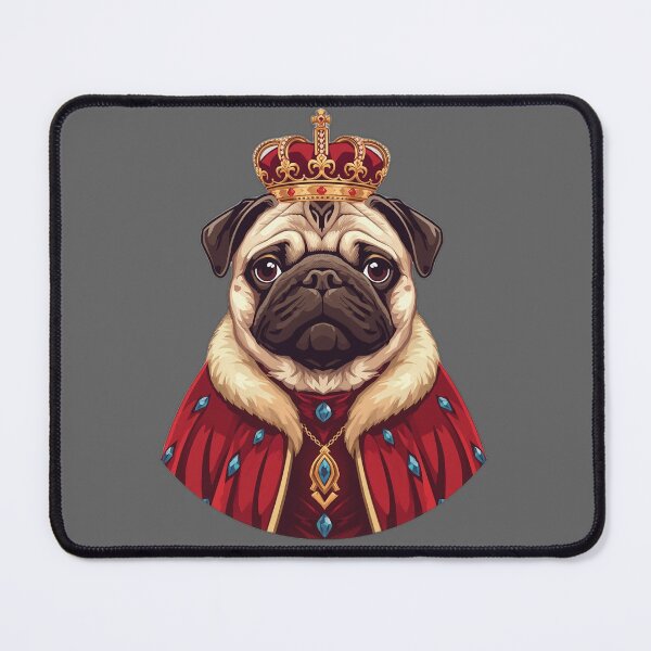 Item preview, Royal Pug King – Crowned Dog Fantasy Portrait designed and sold by RobertArt08.