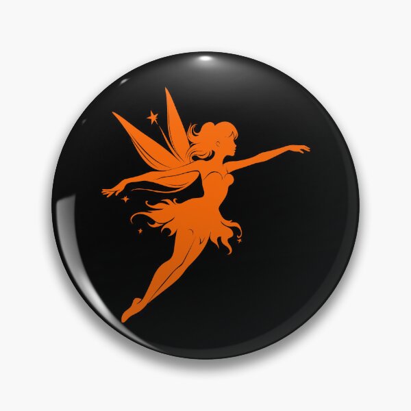 Item preview, Orange Flying Fairy Silhouette Design designed and sold by pattern-archive.