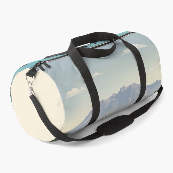 Item preview, Kota Kinabalu Malaysia Vintage Travel Art – Mount Kinabalu & Waterfront City designed and sold by Bomax121.