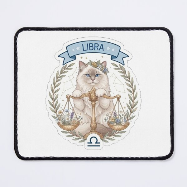 Item preview, Cute Libra Cat Zodiac Sign Astrological Aesthetic designed and sold by PetalsPaws.