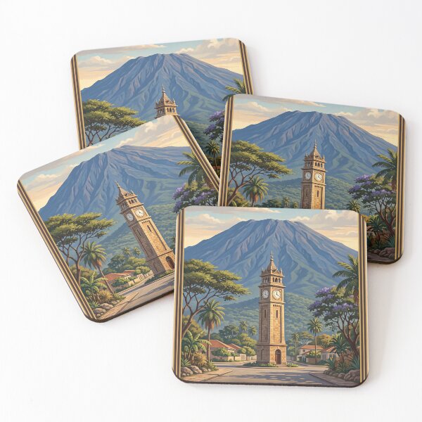 Item preview, Arusha Tanzania Vintage Travel Art – Mount Meru & Safari Gateway designed and sold by Bomax121.