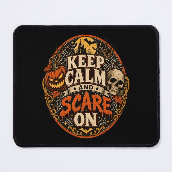 Item preview, Keep Calm and Scare On Halloween Vintage Pumpkin Skull designed and sold by afr-saad.