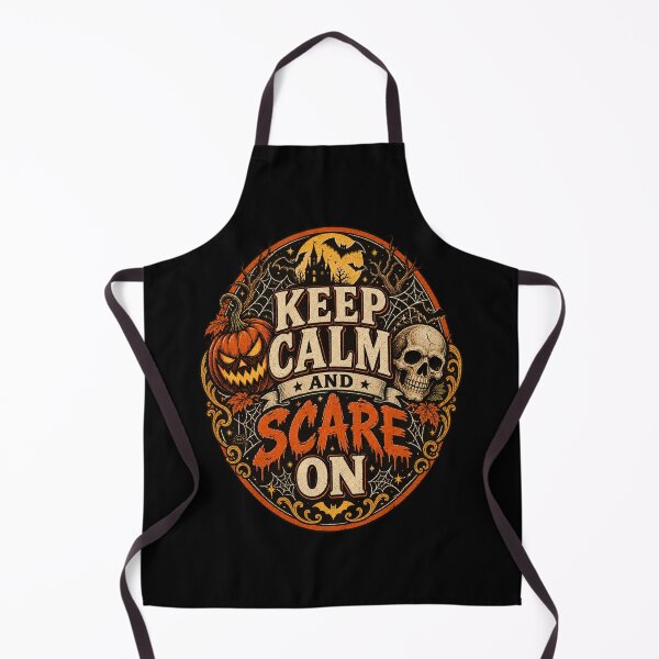 Item preview, Keep Calm and Scare On Halloween Vintage Pumpkin Skull designed and sold by afr-saad.