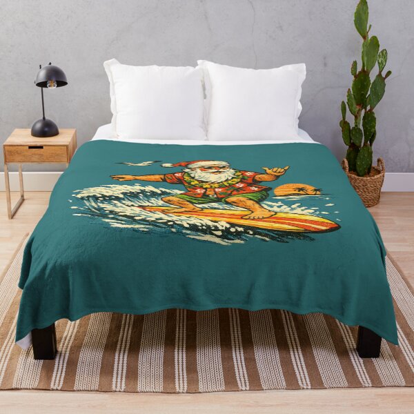 Item preview, Funny Santa Claus Surfing Retro 1960s Christmas Gift designed and sold by Artycom.