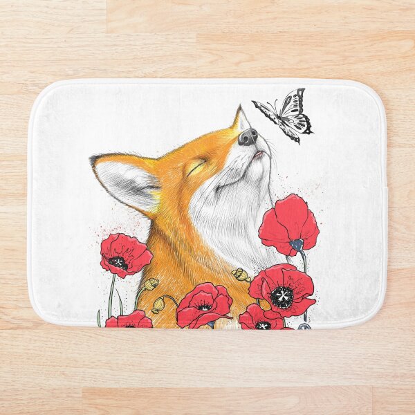 Artikelvorschau, Fox in poppies entworfen und verkauft von NIKITA KORENKOV NikKor.