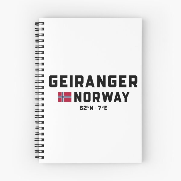 Item preview, Geiranger Norway Coordinates and Flag designed and sold by Andersce.