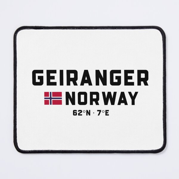 Item preview, Geiranger Norway Coordinates and Flag designed and sold by Andersce.