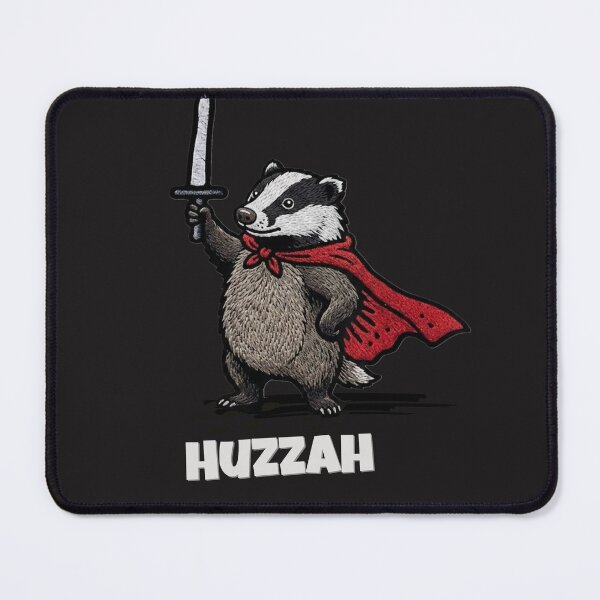 Item preview, Knight Badger Holding Sword Huzzah Embroidered Style Medieval Animal designed and sold by Aelmajaoui.