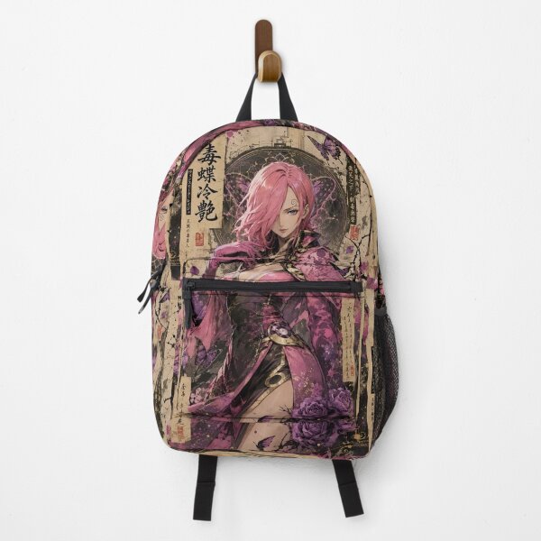 Item preview, Pink Butterfly Warrior Woman – Gothic Japanese Fantasy Art designed and sold by Dyan4.