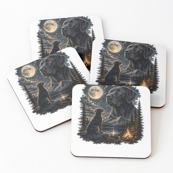 Item preview, Black Lab Moon, Black Lab Vizsla Moon Vizsla Dog Retro 90s Moon Vizsla designed and sold by LandFinStudio.